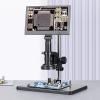 HDMI Digital Microscope, with 11.6'' Screen, 180X Soldering Microscope Station, 26MP HD Camera, with LED Ring Light, Remote Control, Image Measurement view 1