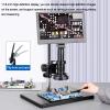HDMI Digital Microscope, with 11.6'' Screen, 180X Soldering Microscope Station, 26MP HD Camera, with LED Ring Light, Remote Control, Image Measurement view 2