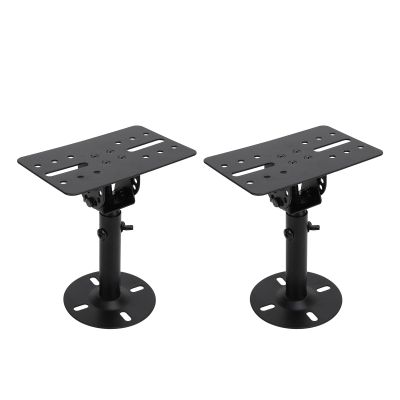 Speaker Wall Ceiling Mount Stand, Speaker Stand Wall Mount Bracket, Heavy Duty Iron Construction 88Lbs Load Capacity, Adjustable Telescopic Rod, Compatible for Home Theater Studio