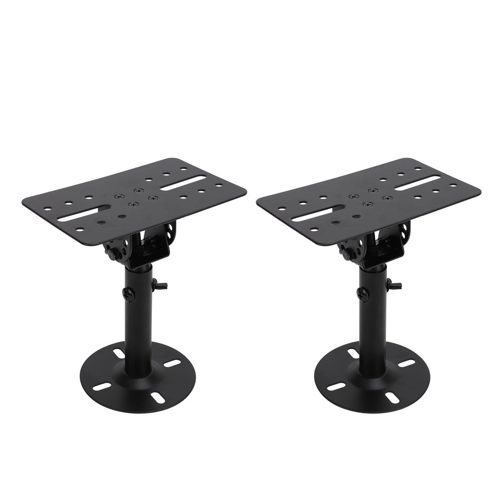 Speaker Wall Ceiling Mount Stand, Speaker Stand Wall Mount Bracket, Heavy Duty Iron Construction 88Lbs Load Capacity, Adjustable Telescopic Rod, Compatible for Home Theater Studio