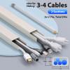34in (2X L17in) Large Wire Hiders for TV on Wall for 3-4 Cords, TV Cord Hider for Wall Mounted TV, PVC Cable Cover Kit with Pre-Applied Adhesive Tape, Ideal for Wall Mounted TVs, W1.2in H0.7in Beige view 2