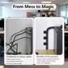 48Pcs Upgraded Under Desk Cable Management Ties - Self Adhesive Sticky Back Hook and Loop Straps, Cable Wire Organizers for Home Office view 2