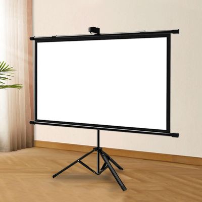 HJXGQJM Portable Projector Screens Projection Screen with Stand Anti-Light 60 72 Inch for Home Theater Outdoor 4K HD Bracket Projector Screen for Cinema Wall Mountable HD Projection Screen(4:3,72")