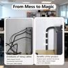 48Pcs Upgraded Under Desk Cable Ties - Self Adhesive Sticky Back Hook and Loop Straps, Wire Cord Management Organizers for Home Office view 2