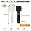 48Pcs Upgraded Under Desk Cable Ties - Self Adhesive Sticky Back Hook and Loop Straps, Wire Cord Management Organizers for Home Office view 3