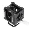 Triple Cold Shoe Adapter Nitze Quick Release Cold Shoe Mount for Monitor Mount, Magic Arm, LED Light and Microphone, with 1/4" Threaded Hole, 1/4" and 3/8" ARRI Locating Holes view 1