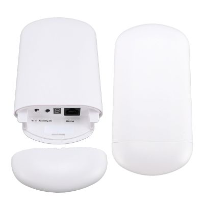 5.8GHz Cordless Bridge, 1.5KM Long Range, IP65 Water Point to Point Cordless Access Point with 8dBi High Gain Antenna, 24V PoE Adapter for Barn, Plug and Play (21/18/7)