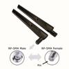 Black and Black 10dBi Dual Band Signal Booster Wi-Fi Antennas (2.4GHz/5GHz-5.8GHz) with RP-SMA Male Connector for Wireless Camera, Router, Hotspot - 2 Pack (RP-SMA Male, Black/Black) view 3