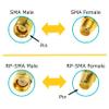 Black and Black 10dBi Dual Band Signal Booster Wi-Fi Antennas (2.4GHz/5GHz-5.8GHz) with RP-SMA Male Connector for Wireless Camera, Router, Hotspot - 2 Pack (RP-SMA Male, Black/Black) view 4