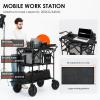 TARION Video Production Camera Cart - Heavy Duty 440lb Load Capacity Cine Dolly - Foldable 3 Tray Mobile Workstation - 9 Inch Swivel Wheels - Titanrig Cart view 3