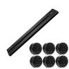 1200/1500 MM Mobile Track Socket Power Strip, Flexible to Add or Remove Sockets, Aluminum Alloy Silver/Grey/Gold/Black,Black-120MM view 1