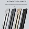 1200/1500 MM Mobile Track Socket Power Strip, Flexible to Add or Remove Sockets, Aluminum Alloy Silver/Grey/Gold/Black,Black-120MM view 2