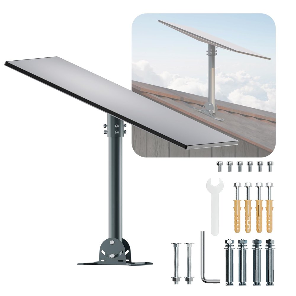 for Starlink Gen 3 Roof Mount, Metal Alloy Starlink Standard V3 Mounting Kit with Starlink Gen 3 Pipe Adapter, Angle Adjustable (Straight)