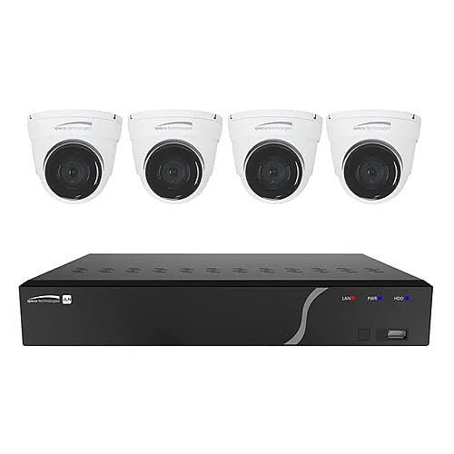 Speco Technologies ZIPK4N1 5-Piece Surveillance Kit: 4X 5MP IP Cameras & 4-Channel NVR with 1TB HDD
