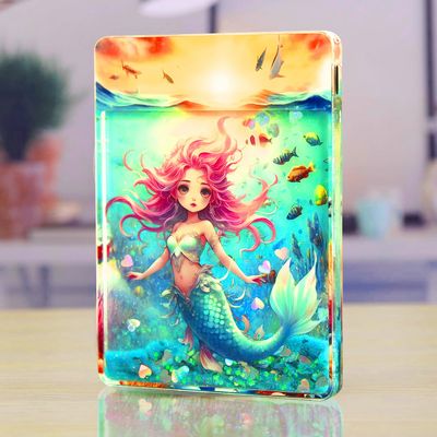 Childrenlive Mermaid Night Light Ambient Lamp, Bedside & Desk Decor for Girls, Portable Night Light & Dreamy Desktop Ornament, Mermaids Gift for Girl/Mermaids Fans (Mermaid)