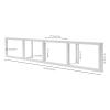 34in CD Racks, Wall Mount Media Storage Rack, Open Kids' Bookshelf for Store CD DVD and Books, Media Shelf and Video Game Organizer, 22.04lbs Large Load-Capacity (White, 2pcs) view 4