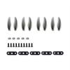 F4019-2 Compatible 4 Inch Folding Plastic Paddle with Mounting Adapter and Screw Compatible with 1503 1505 Brushless Motors 4 Pairs view 2
