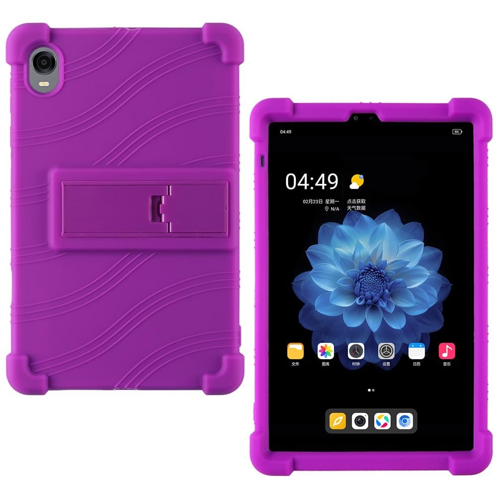 AIJAKO Case for ALLDOCUBE iPlay 60 Mini Pro/ALLDOCUBE iPlay 60 Mini Turbo Tablet 8.4 Inch, Soft Silicone Heavy Protective Cover with Adjustable Stand for ALLDOCUBE iPlay 60 Mini Pro, Purple