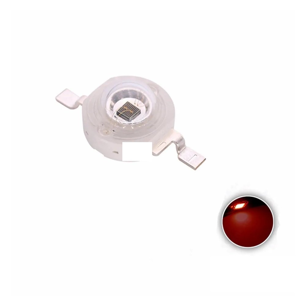10pcs 3W Infrared 680nm 740nm 760nm 800nm 850nm 880nm 900nm 940nm 980nm 1000nm IR LED Chip for CCTV Camera Night Vision Lighting(IR 760-770nm (760nm))
