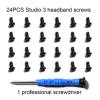 24PCS Studio 3 Headband Screws - Replacement Headband Screws Repair Parts for Beats Studio Pro/3/2/1 Headphones (Black) view 4
