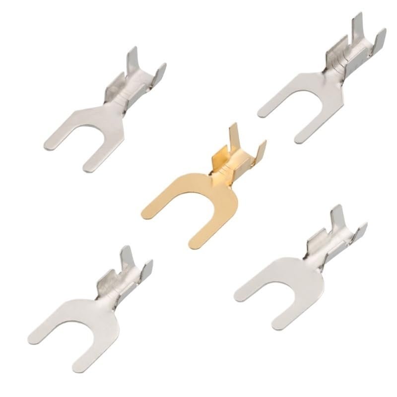100pcs Fork-Shaped Cold-Pressed Crimp Terminal Y-Shaped Lug 3.2mm 4.2mm 5.2mm 6.2mm 8.2mm Car Cable Wire Connector(DJ4413-3.2A)