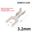 100pcs Fork-Shaped Cold-Pressed Crimp Terminal Y-Shaped Lug 3.2mm 4.2mm 5.2mm 6.2mm 8.2mm Car Cable Wire Connector(DJ4413-3.2A) view 2