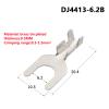 100pcs Fork-Shaped Cold-Pressed Crimp Terminal Y-Shaped Lug 3.2mm 4.2mm 5.2mm 6.2mm 8.2mm Car Cable Wire Connector(DJ4413-3.2A) view 3