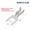 100pcs Fork-Shaped Cold-Pressed Crimp Terminal Y-Shaped Lug 3.2mm 4.2mm 5.2mm 6.2mm 8.2mm Car Cable Wire Connector(DJ4413-3.2A) view 4