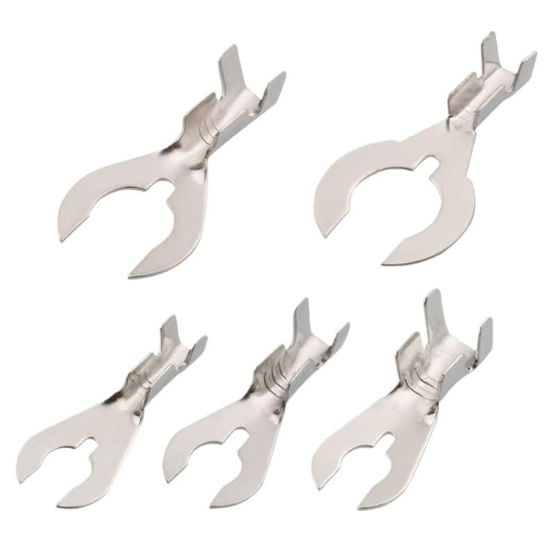 100pcs Automobile Wire Connectors 4.2 5.2 6.2 8.2 Crab Foot Terminal Fork Lugs U-Shaped Copper Lugs Y-Shaped Car Crimp Terminals(DJ441-4.2A)
