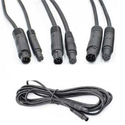1-5M 4 5 6 pin core Male to Female Cord Car Rear View Vehicle Camera Extension Connector Cable Cord Monitor Camera Wire(6 pin 2m)