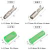 25/50/100sets 3.5 Terminal car Electrical Wire Connector 3.5mm Female + Male + Case Cold Press Crimp Terminal Green(100Sets (400pcs)) view 3