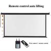 4:3 HD Projector Screen, 84inch Electric Projector Screen with Remote Control, Foldable Motorised Projection Screen for Schools Meeting Conference view 2