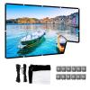 Hoiweqr Projector Screen 60-200 INCH, Outdoor Projection Screen 4:3/16:9, Projector Screen Foldable Anti-Crease Portable Projector Movies Screen for Home Theater, Outdoor(4:3,60 inch Screen) view 1