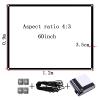 Hoiweqr Projector Screen 60-200 INCH, Outdoor Projection Screen 4:3/16:9, Projector Screen Foldable Anti-Crease Portable Projector Movies Screen for Home Theater, Outdoor(4:3,60 inch Screen) view 2