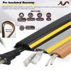 Cable wire covers for wall corner Grey, 1m 2 3 5 8 10 15 16 20 m Soft Self Adhesive Cable Strip Management & Heavy Duty Floor Power Cord Protector Organizer - Cuttable(50mm Wide,1m(39 2/5Inch)) view 3