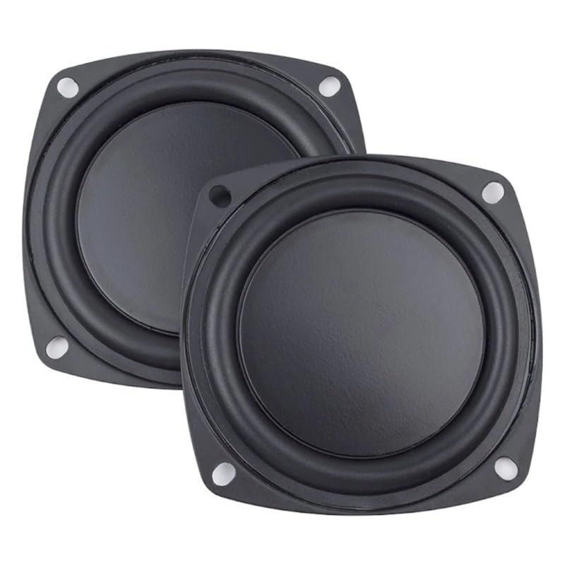 2 Pack 4 Inch 105mm Woofer Vibrating Membrane Iron Rubber Vibration Diaphragm Plate Replacement Passive Radiator Film for Bass Speaker Subwoofer Loudspeaker Audio DIY Repair