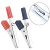 10 pcs 50mm Plastic Handle Test Probe Metal Alligator Clips(5pcs red) view 2
