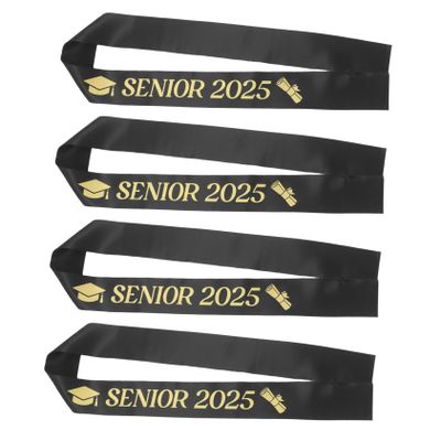 PRETYZOOM 4pcs Graduation Stoles for Class of Lightweight Fabric Sashes for High School and College Celebrations and Comfortable Design for Graduation Parties and Events