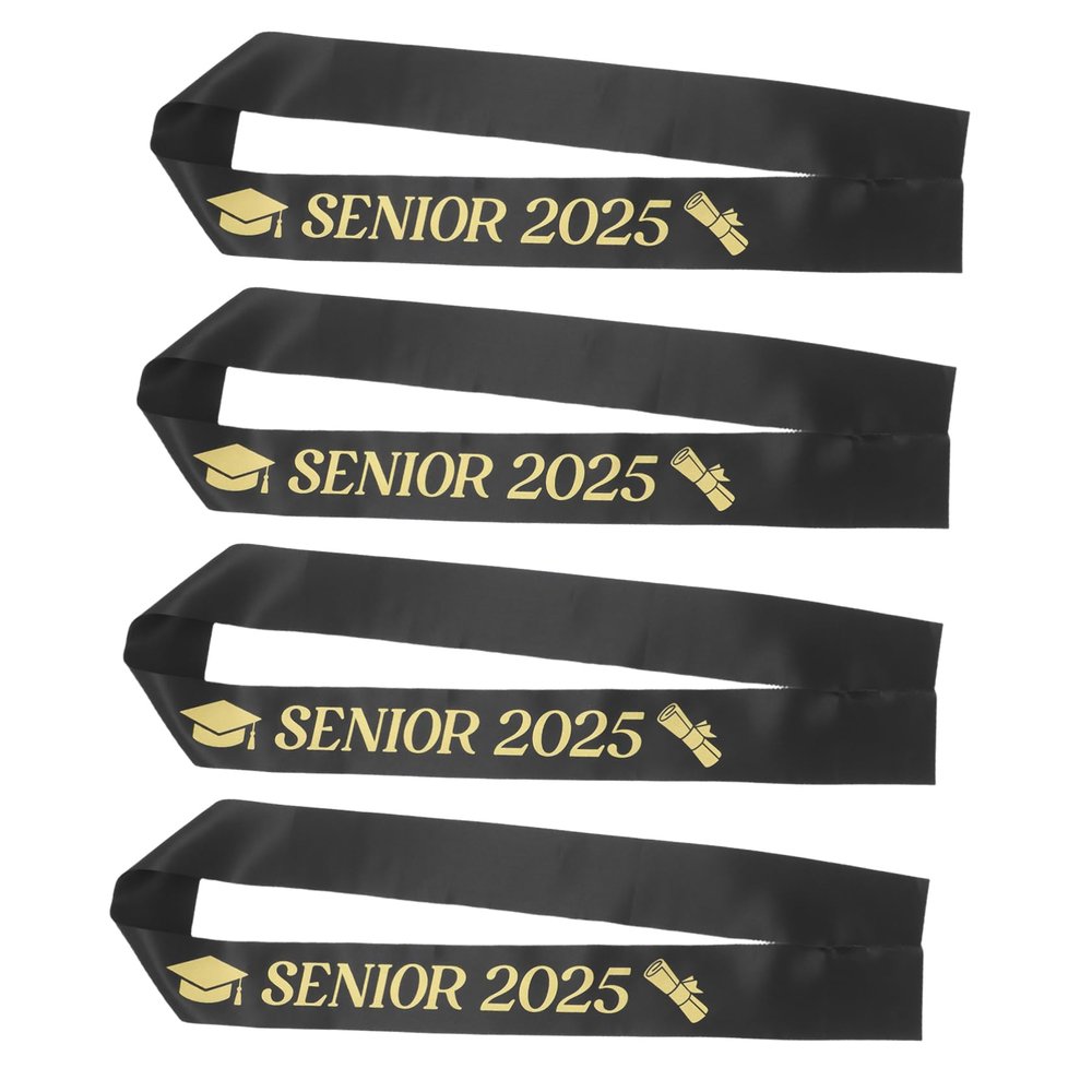 PRETYZOOM 4pcs Graduation Stoles for Class of Lightweight Fabric Sashes for High School and College Celebrations and Comfortable Design for Graduation Parties and Events