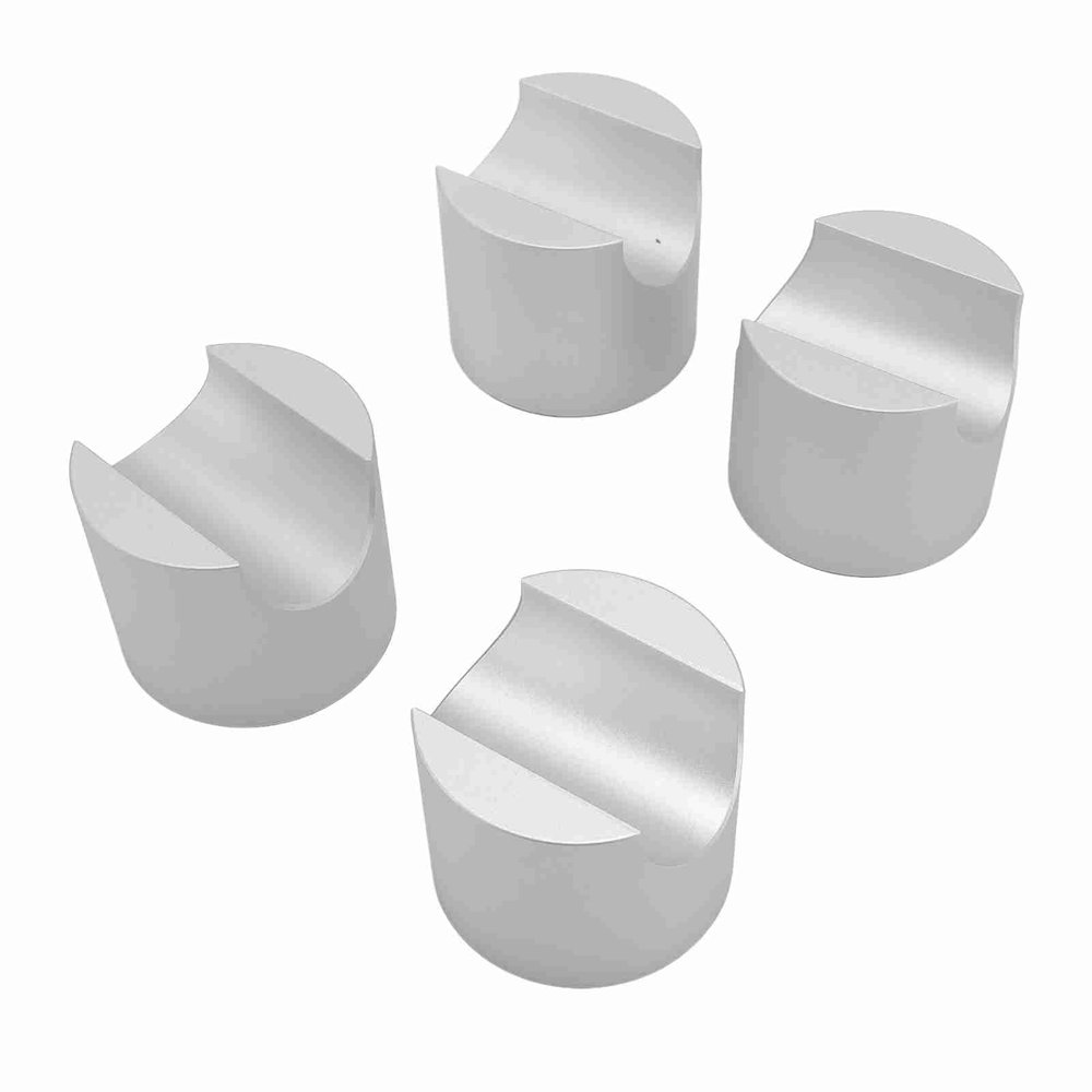 4pcs Booster Aluminum Alloy Power/Speaker Cable Riser AC Power Wire Stabilizer Audio Cord Holder Crimp Cable Holder Pin (Silver)