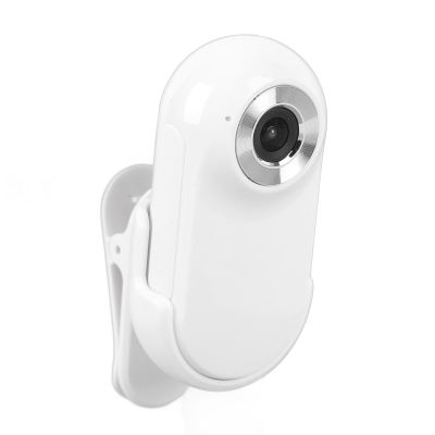 1080P Thumb Action Camera, Mount Anywhere, Small Body Camera with Back Clip, Portable Vlogging Camera, Helmet Camera for Cycling (White)