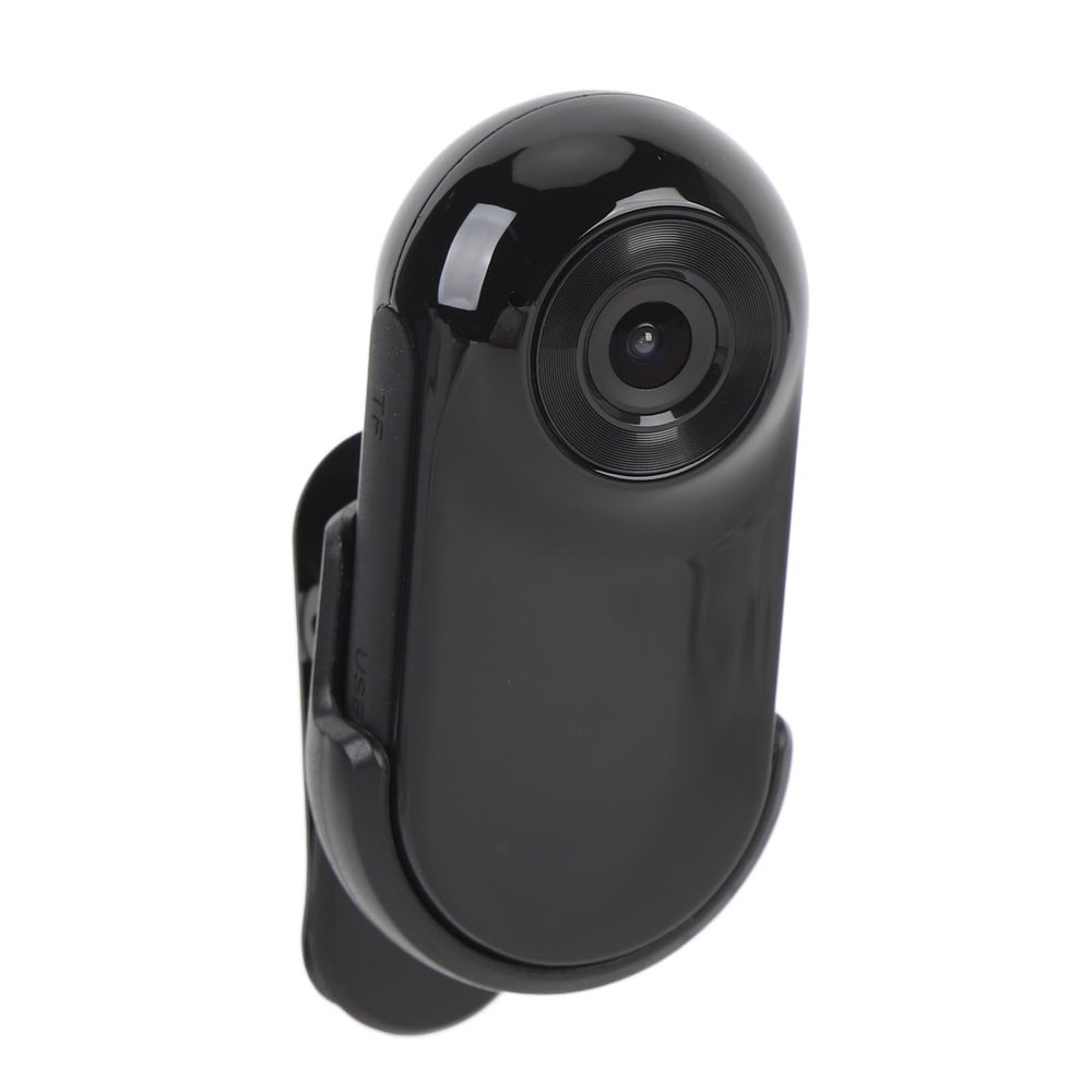 1080P Thumb Action Camera, Mount Anywhere, Small Body Camera with Back Clip, Portable Vlogging Camera, Helmet Camera for Cycling (Black)