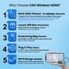 CR4 Wireless HDMI Transmitter and Receiver, Low-Latency 5G, Plug & Play, 4K In/1080P Out, Extender Kit to Stream Video/Audio from PC/Laptop/USB-C Phone (Like iPhone 15 or Newer) to Monitor/TV (Black) view 2