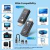 CR4 Wireless HDMI Transmitter and Receiver, Low-Latency 5G, Plug & Play, 4K In/1080P Out, Extender Kit to Stream Video/Audio from PC/Laptop/USB-C Phone (Like iPhone 15 or Newer) to Monitor/TV (Black) view 3
