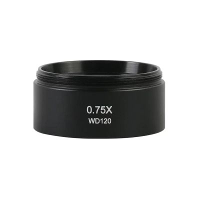 0.3X/0.5X/0.7X/0.75X/1.5X/2X Trinocular Binocular Stereo Microscope Auxiliary Objective Lens M48 Mount Barlow Glass(0.75X)