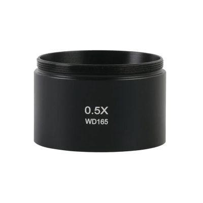 0.3X/0.5X/0.7X/0.75X/1.5X/2X Trinocular Binocular Stereo Microscope Auxiliary Objective Lens M48 Mount Barlow Glass(0.5X)
