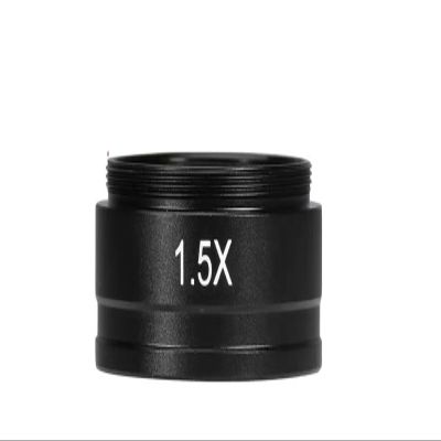 0.3X/0.5X /0.7X/ 1.5X/2X Barlow Auxiliary Objective Glass Lens for 10A C-Mount Lens Industrial Video Microscope Objective(1.5X)