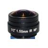 5Megapixel CS Mount Fisheye Lens 1/2" 1.55mm Wide Angle of View 185degree CCTV Lens for Panoramic Monitoring view 1