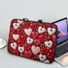 15 15.6 17 17.3 inch Neoprene Laptop Computer PC Handbag Carrying Case Laptop Sleeve Bag Compatible with Most Laptop Notebook(HeartsRed) view 2