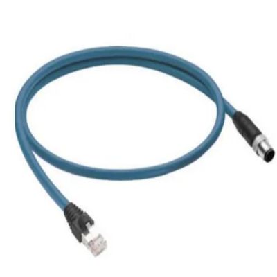 0985 806 103/5M, Ethernet Cables/Networking Cables Ethernet I/P, high-Flex, Double-Ended Cord Set, M12 Male to RJ45 Male, 4 pin, D-Coded, 24 AWG, Teal TPE Jacket,